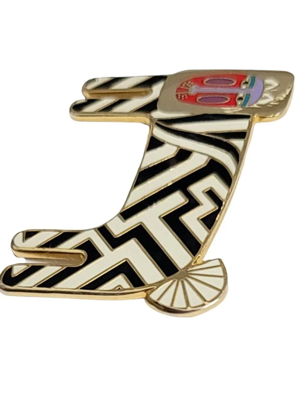 Laurel Burch Black White Enamel 